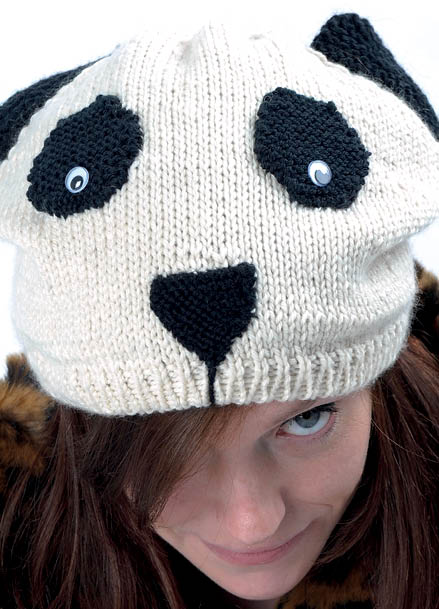 Panda Beanie To Knit