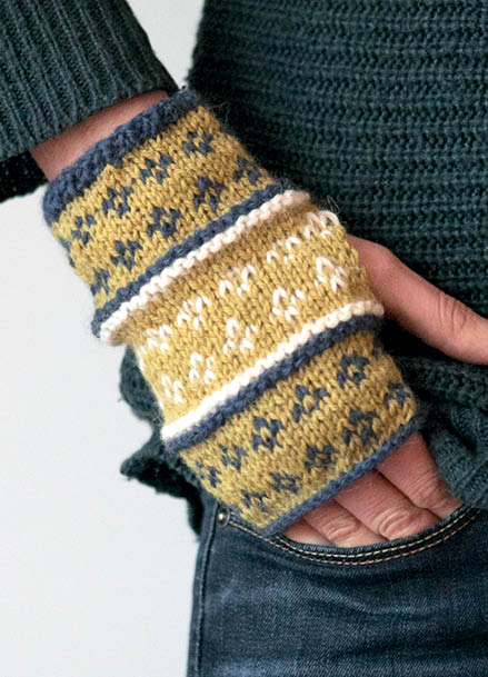 fair isle wrist warmers knitting pattern