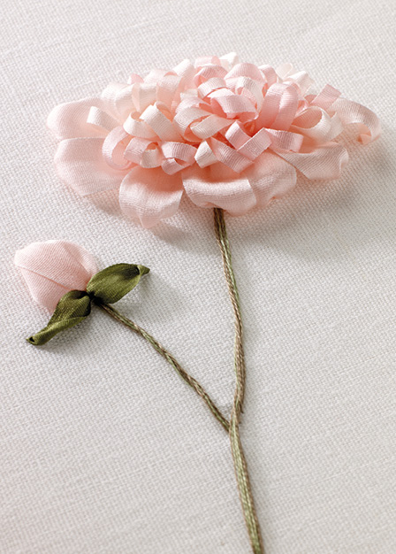 Silk Ribbon Peony To Stitch